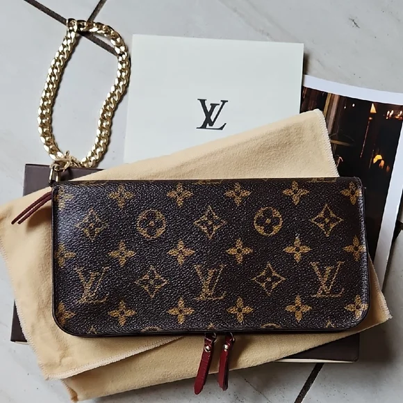 Louis Vuitton Monogram Insolite Wallet Wristlet W/Box + Dustbag - Picture 1 of 15